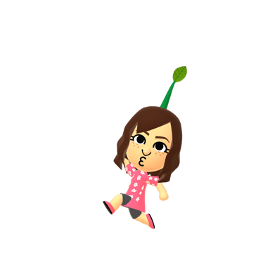 A mii who resembles kalina, leaping!